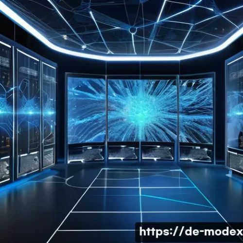 Home 33 인공지능의 결정 과정에서의 투명성 - A highly detailed digital illustration of an advanced artificial intelligence decision-making proces...